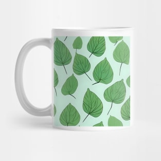 Green Leaves Pattern 1 Mug